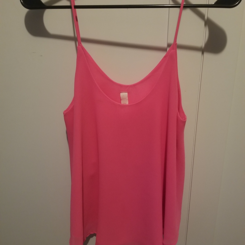 Pink Spaghetti Strap Women's Top